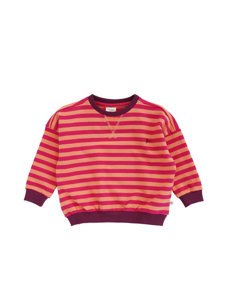 Your Wishes Baby & Peuter kleding Your Wishes Stripe French Knit - Sweater Kids - Beetroot Purple