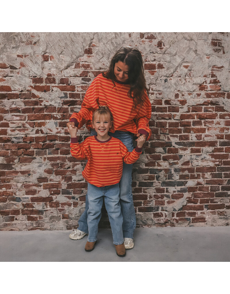 Your Wishes Baby & Peuter kleding Your Wishes Stripe French Knit - Sweater Kids - Beetroot Purple