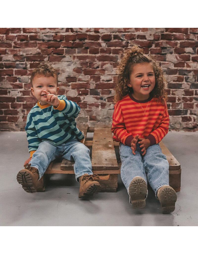 Your Wishes Baby & Peuter kleding Your Wishes Stripe French Knit - Sweater Kids - Beetroot Purple