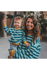 Your Wishes Baby & Peuter kleding Your Wishes Stripe French Knit - Sweater Kids - Corsair - groen & blauw