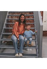 Your Wishes Baby & Peuter kleding Your Wishes Stripe French Knit - Sweater Kids - Mosstone - Roze & Groen