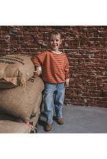 Your Wishes Baby & Peuter kleding Your Wishes Stripe French Knit - Sweater Kids - Mosstone - Roze & Groen