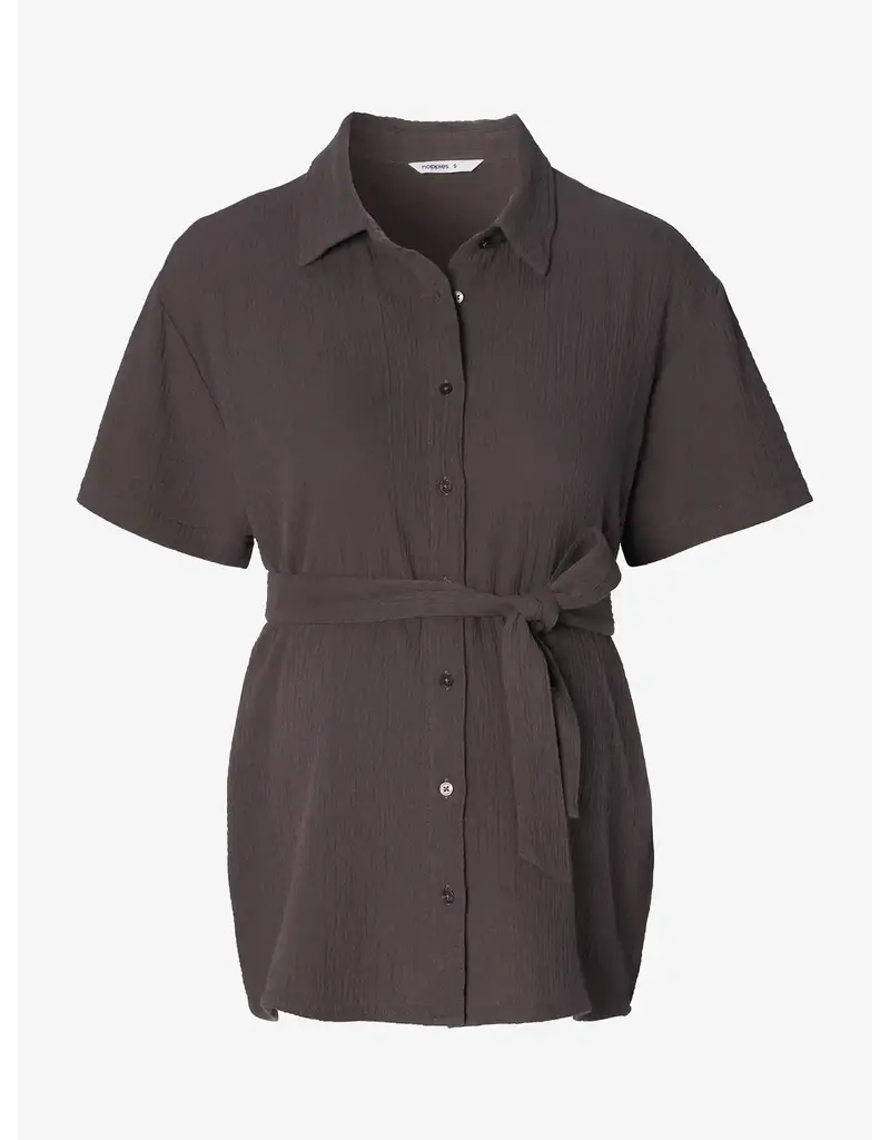 Noppies Noppies Zwangerschap & Voedings blouse - Forged Iron - 6010111 P633