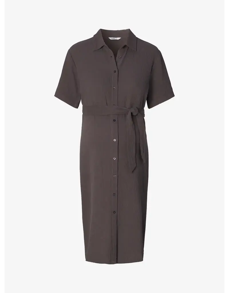 Noppies Noppies Zwangerschapsjurk met voedingsfunctie - Forged Iron - 6020411 P633