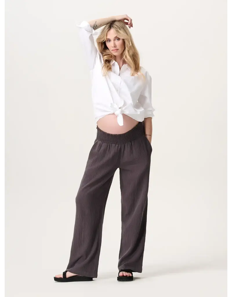 Noppies Noppies broek wide leg fit - Naval Academy - Forged Iron - 6021112 P633