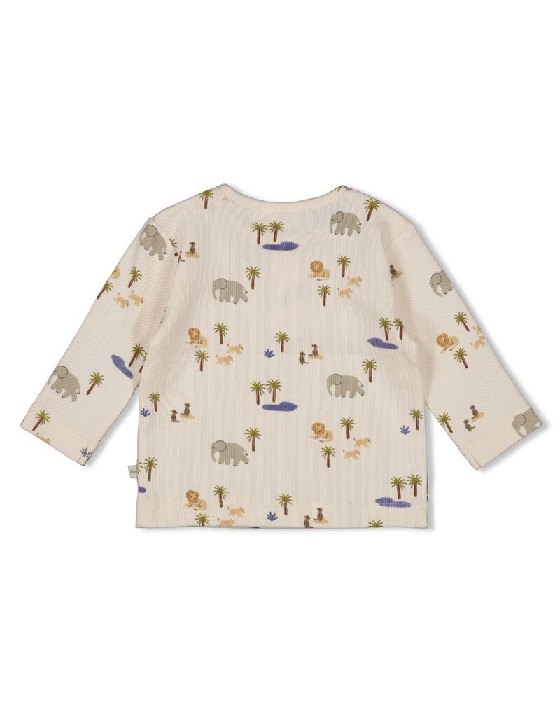 Feetje Baby Feetje jongen longsleeve rib AOP - Safari Savage - Offwhite - 51602741