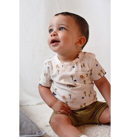 Feetje Baby Feetje jongen T-shirt  AOP - Safari Savage - Offwhite
