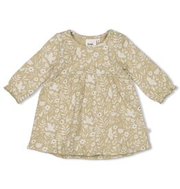 Feetje Baby Feetje meisje jurk crinkle AOP - Let Your Dreams Blossom - groen
