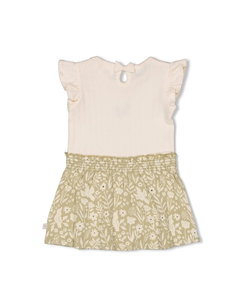 Feetje Baby Feetje meisje jurk AOP - Let Your Dreams Blossom - groen- 51400573