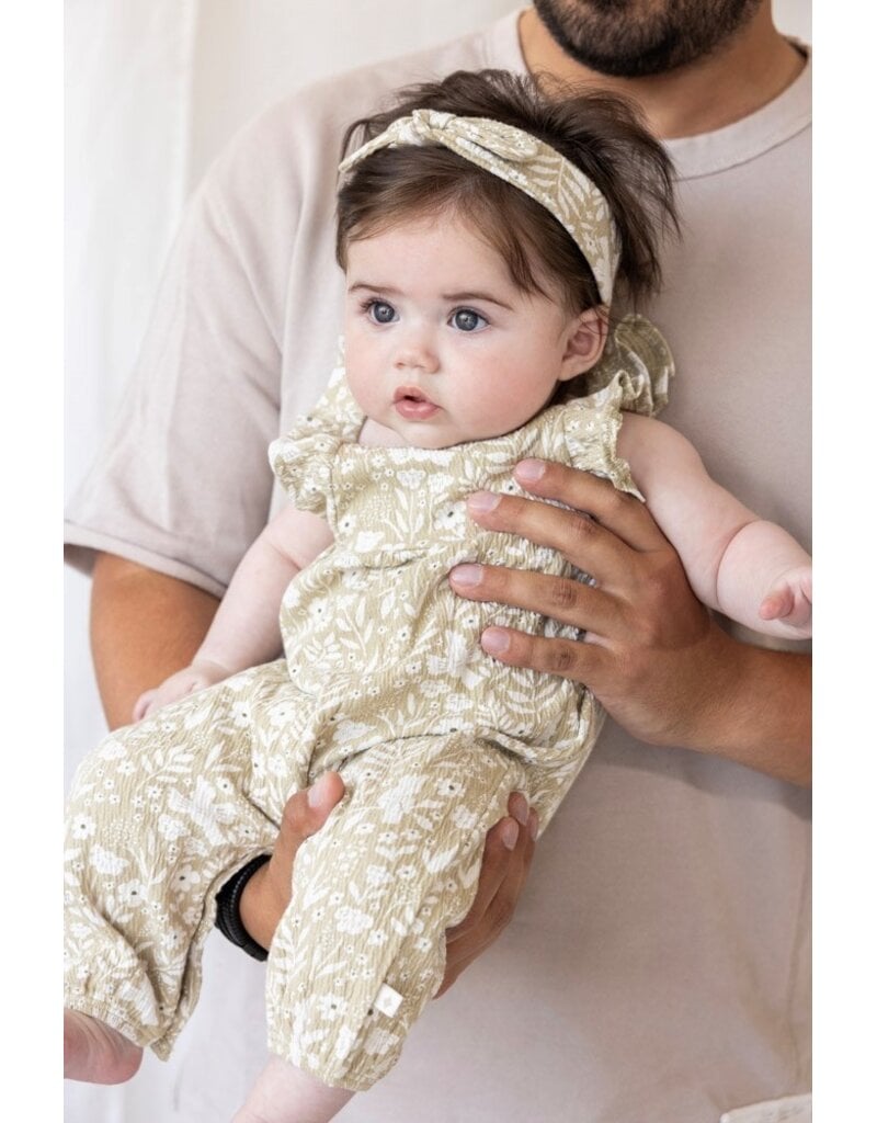 Feetje Baby Feetje Jumpsuit crinkle - Let Your Dreams Blossom - groen - 52000135