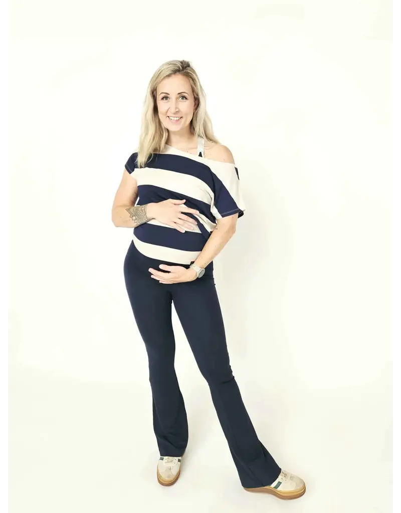 Swan and the People - Flared Pants Blauw