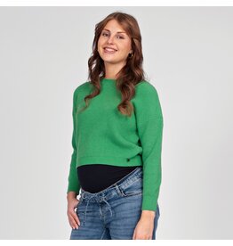 Love2Wait Love2Wait zwangerschapstrui - cropped - groen