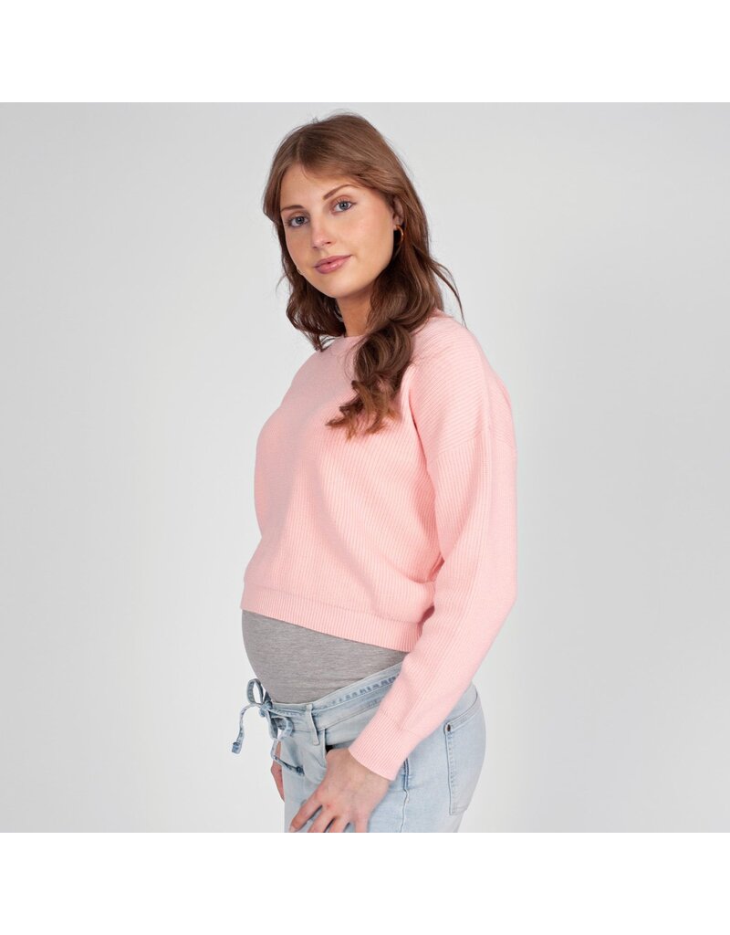 Love2Wait Love2Wait zwangerschapstrui - cropped - Peach - B999 Noor 3001