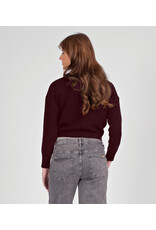 Love2Wait Love2Wait zwangerschapstrui - cropped - Burgundy rood - B999 Noor 3020