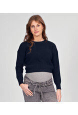 Love2Wait Love2Wait zwangerschapstrui - cropped - Navy - B999 Noor 7001
