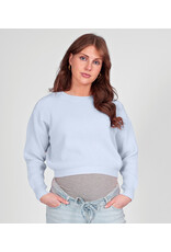 Love2Wait Love2Wait zwangerschapstrui - cropped - Licht blauw - B999 Noor 7008