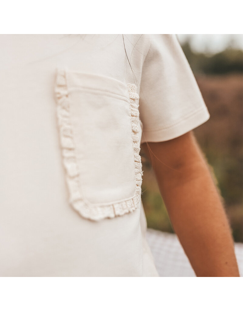 Your Wishes Baby & Peuter kleding Your Wishes meisje T-shirt - Solid - Offwhite