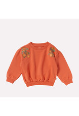 Your Wishes Baby & Peuter kleding Your Wishes meisje Sweater oversized - Floral - Burnt Sienna