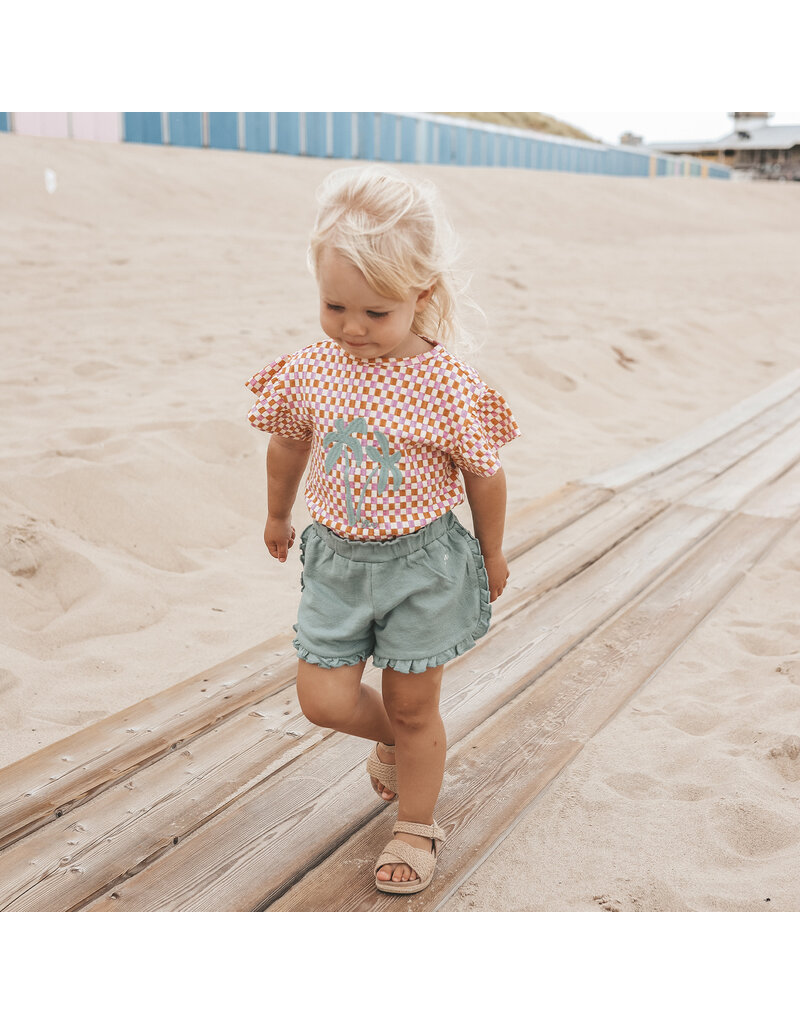 Your Wishes Baby & Peuter kleding Your Wishes meisje Shorts Ruffle - Oceon groen