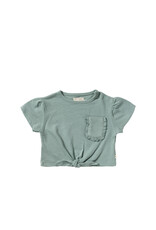 Your Wishes Baby & Peuter kleding Your Wishes meisje Shirt Front Tie - Oceon groen