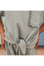 Your Wishes Baby & Peuter kleding Your Wishes meisje Shirt Front Tie - Oceon groen