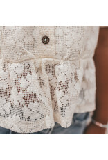 Your Wishes Baby & Peuter kleding Your Wishes meisje Shirt - Floral Lace - White Swan