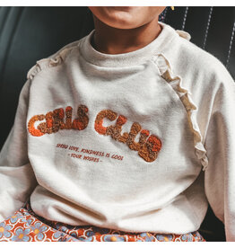 Your Wishes Baby & Peuter kleding Your Wishes meisje Sweater - Girls Club - White Swan