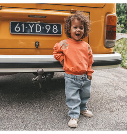 Your Wishes Baby & Peuter kleding Your Wishes meisje Sweater oversized - Floral - Burnt Sienna