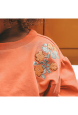 Your Wishes Baby & Peuter kleding Your Wishes meisje Sweater oversized - Floral - Burnt Sienna