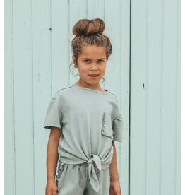 Your Wishes Baby & Peuter kleding Your Wishes meisje Shirt Front Tie - Oceon groen
