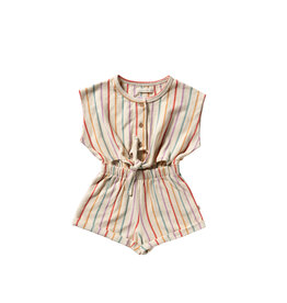 Your Wishes Baby & Peuter kleding Your Wishes meisje  playsuit - Front Tie Playsuit - Sunset Stripe
