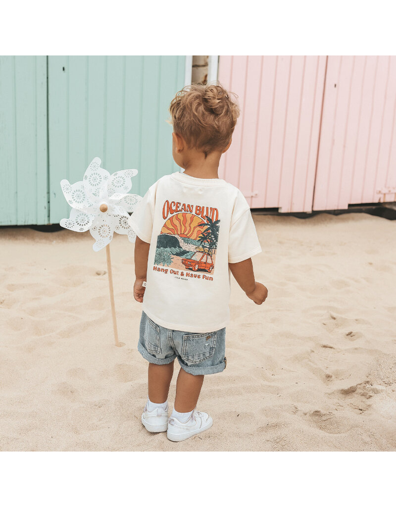 Your Wishes Baby & Peuter kleding Your Wishes T-shirt Oversized - Ocean BLVD - offwhite