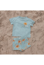 Your Wishes Baby & Peuter kleding Your Wishes T-shirt Oversized - Palmtrees - ocean groen
