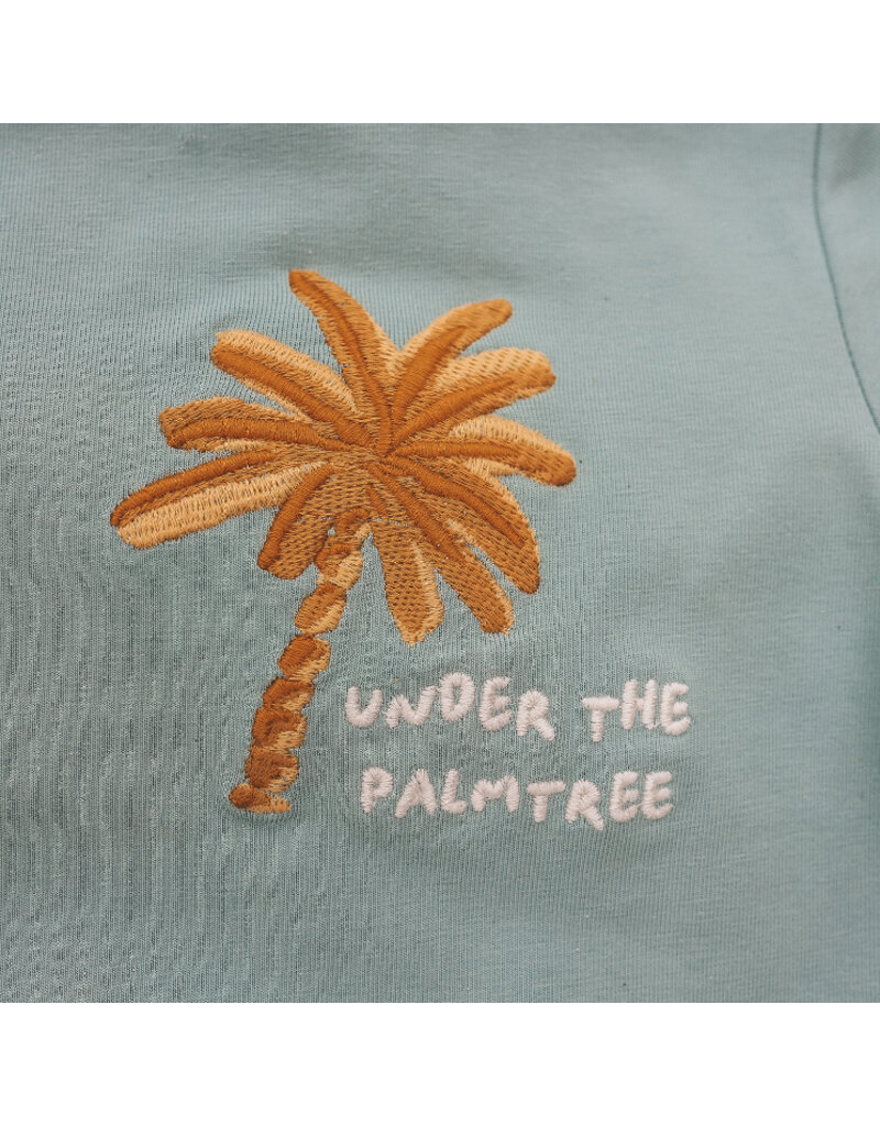 Your Wishes Baby & Peuter kleding Your Wishes T-shirt Oversized - Palmtrees - ocean groen
