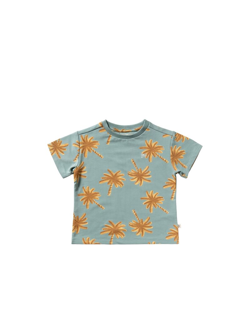 Your Wishes Baby & Peuter kleding Your Wishes T-shirt Oversized - Palms aop - ocean groen
