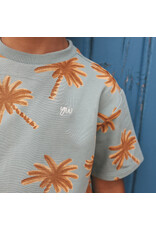 Your Wishes Baby & Peuter kleding Your Wishes T-shirt Oversized - Palms aop - ocean groen