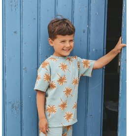 Your Wishes Baby & Peuter kleding Your Wishes jongen T-shirt Oversized - Palms aop groen