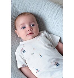Feetje Baby Feetje jongen T-shirt AOP - Seaside Happiness - offwhite