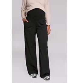 Love2Wait Love2Wait zwangerschap-broek- Pants Wide Leg - Black