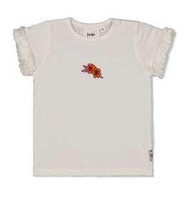 Feetje Baby Feetje T-shirt front print - Love Peace Aloha - Wit