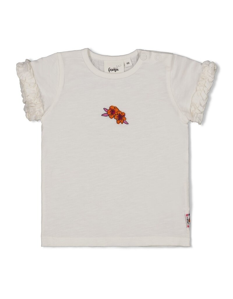 Feetje Baby Feetje T-shirt front print - Love Peace Aloha - Wit - 51701012
