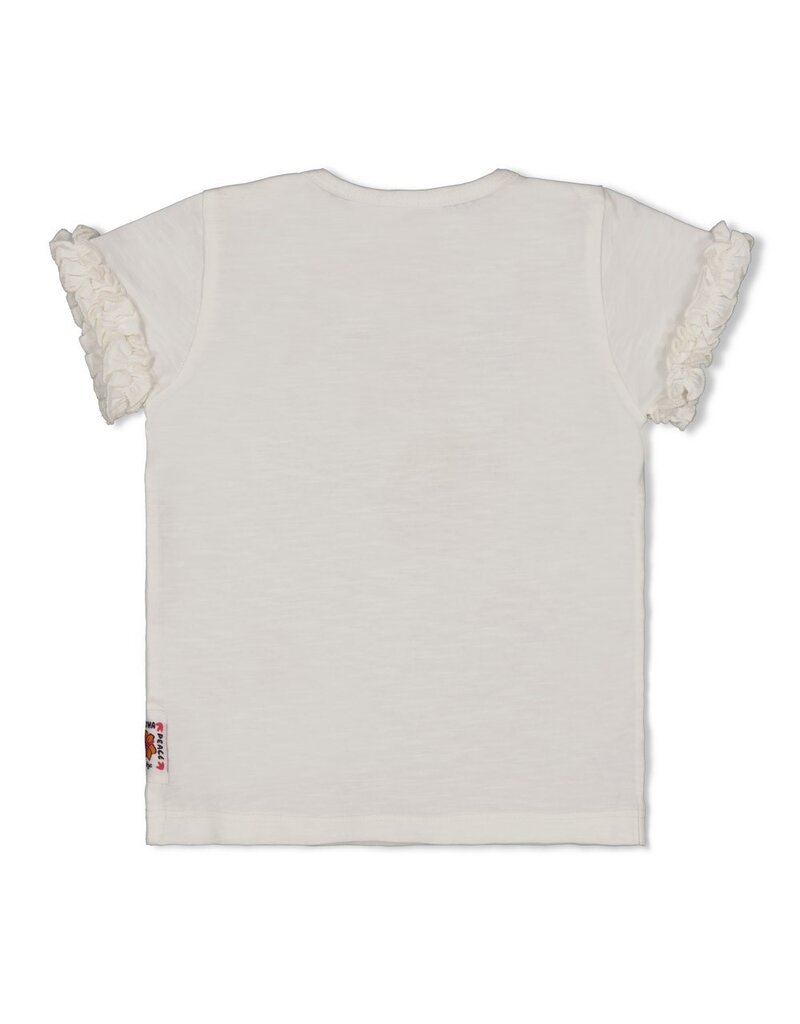 Feetje Baby Feetje T-shirt front print - Love Peace Aloha - Wit - 51701012