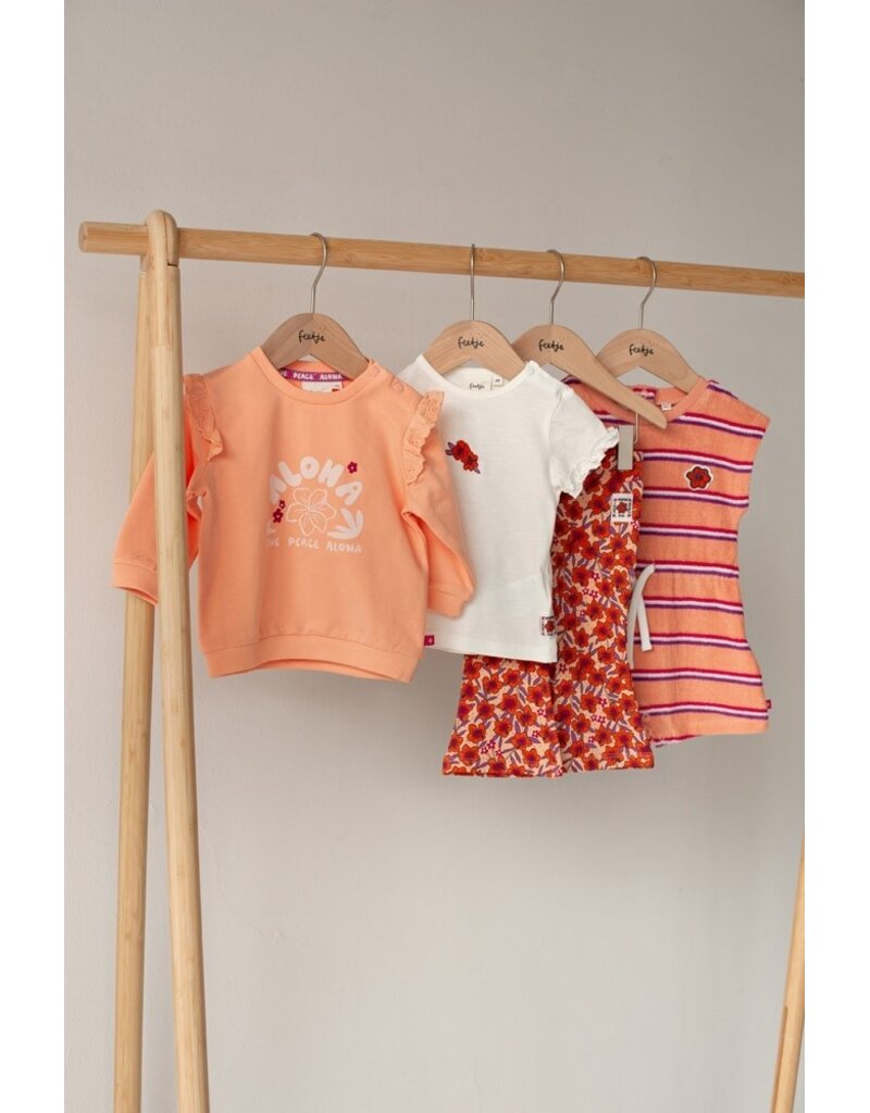 Feetje Baby Feetje T-shirt front print - Love Peace Aloha - Wit - 51701012