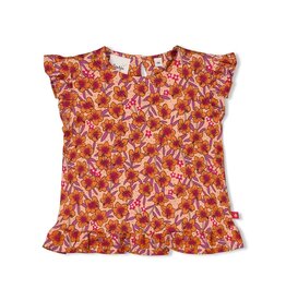 Feetje Baby Feetje T-shirt AOP - Love Peace Aloha - Perzik