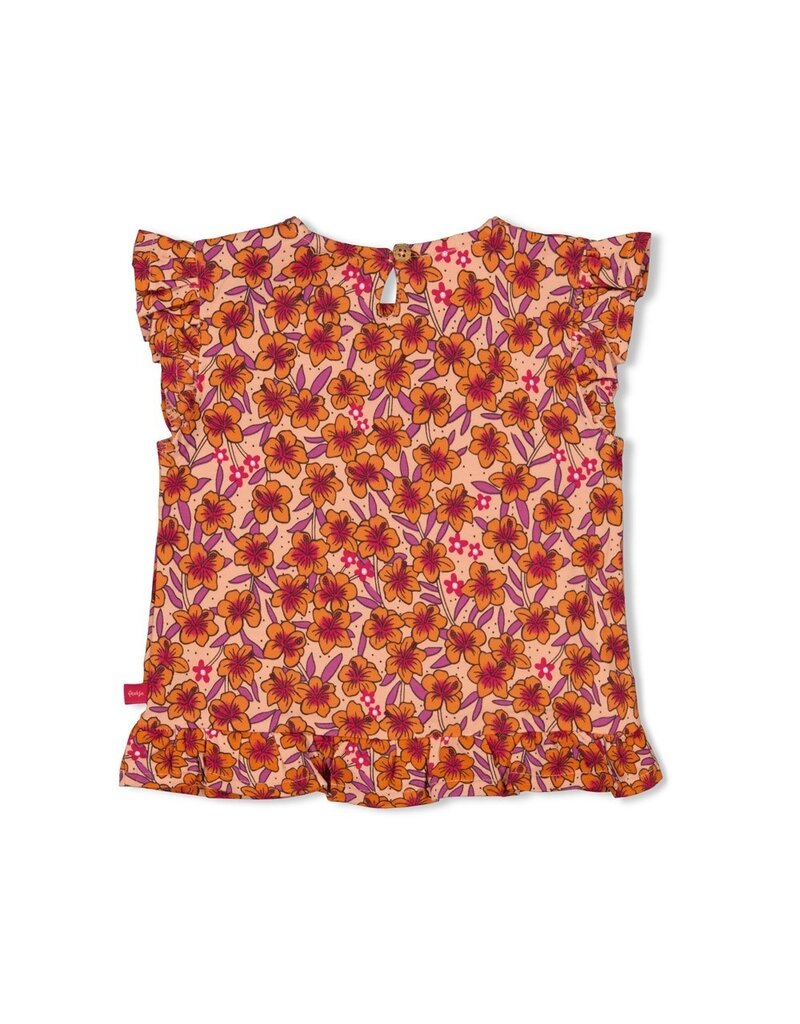 Feetje Baby Feetje T-shirt AOP - Love Peace Aloha - perzik- 51701013