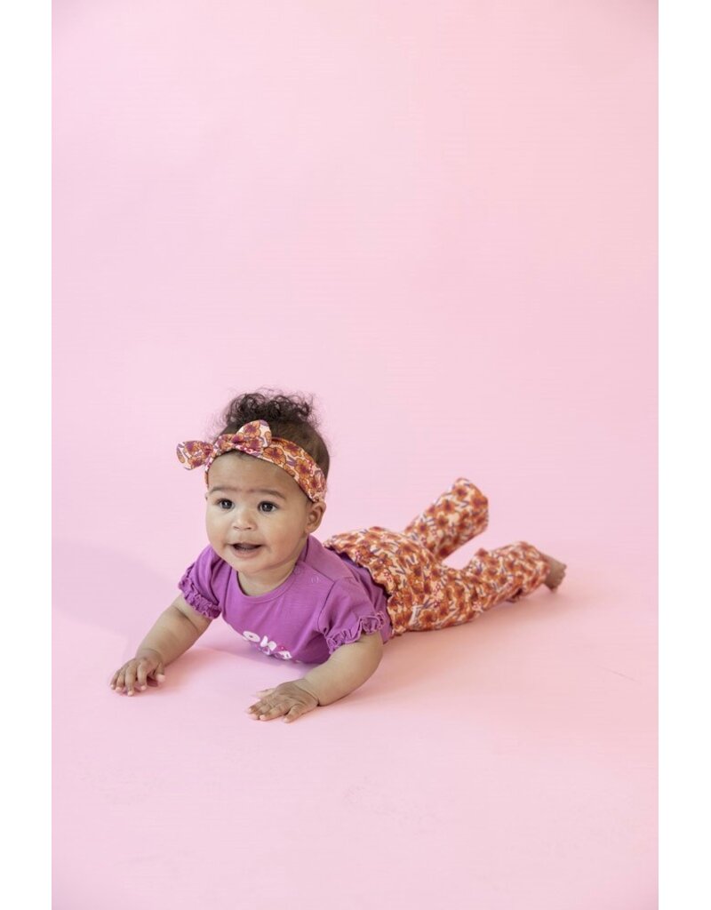 Feetje Baby Feetje Flare broek AOP - Love Peace Aloha - Perzik- 52202522