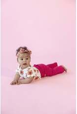 Feetje Baby Feetje Flare broek rib - Love Peace Aloha - Fucsia - 52202523