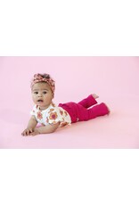 Feetje Baby Feetje Flare broek rib - Love Peace Aloha - Fucsia - 52202523
