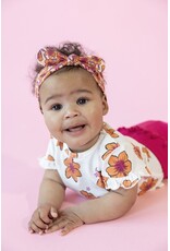 Feetje Baby Feetje Flare broek rib - Love Peace Aloha - Fucsia - 52202523