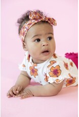 Feetje Baby Feetje Flare broek rib - Love Peace Aloha - Fucsia - 52202523